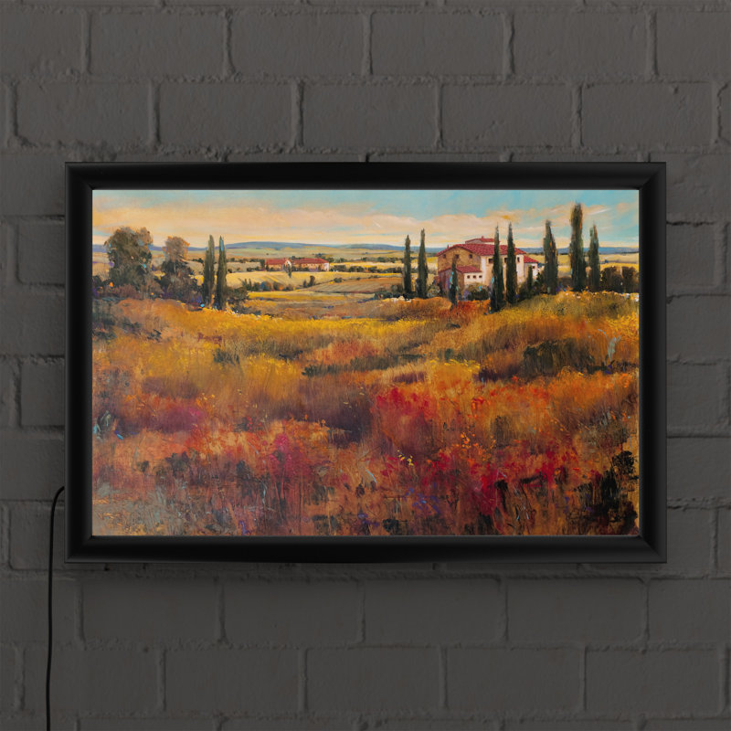 Reproduction d’art sur toile encadrée "Toscane Sky I" par Timothy e Toole