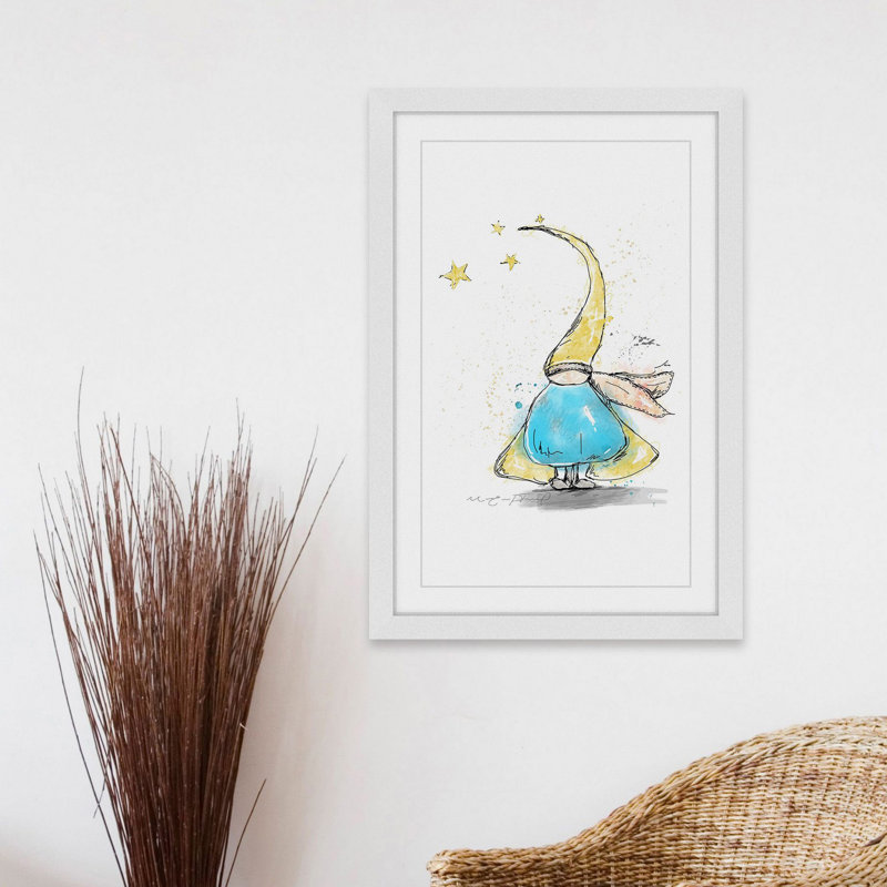 « Lutin » encadrée, H 45 po x l 30 po