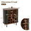 Armoire de bar moderne avec porte-bouteilles et porte-verres, buffet de cuisine avec rangement-129503865
