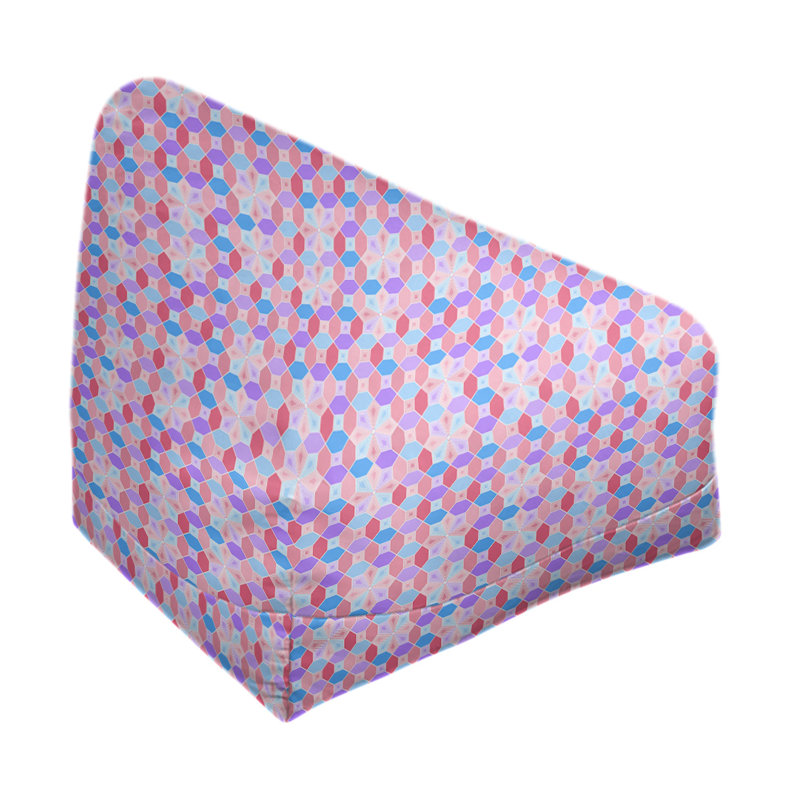 Housse de sac de pois en verre coloré Leffel, H 120 po x L 2 po x P 60 po, Rose / bleu, Pas de bourre