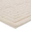 Hira Rectangle Geometric Machine Woven Polyester/Chenille Area Rug in Cream-1819632090