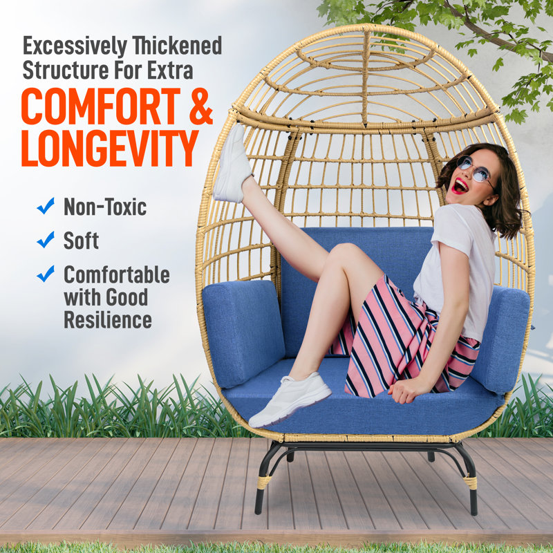 Chaise hamac avec support, Bleu