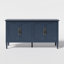 Buffet bleu 58,9 "- Buffet rétro avec tablettes réglables