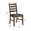 Chaise d'appoint Elly brun et noyer avec dossier échelle (ensemble de 2)