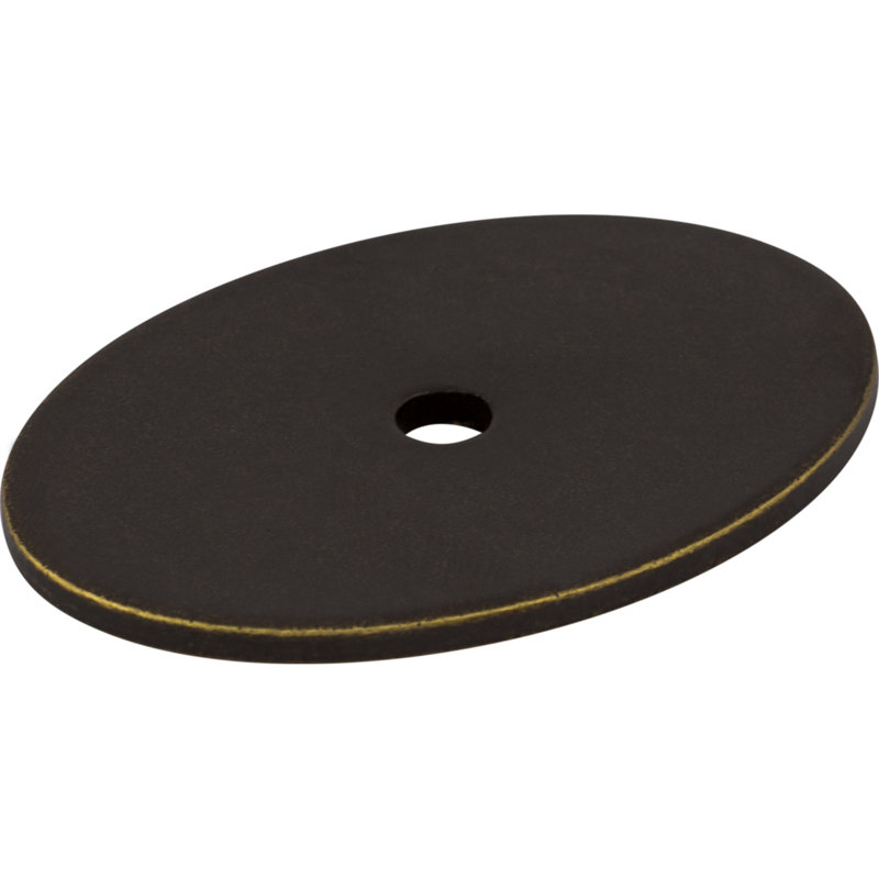 Oval  Backplate, German Bronze, 1.75" H x 1.25" W x 0.625" D