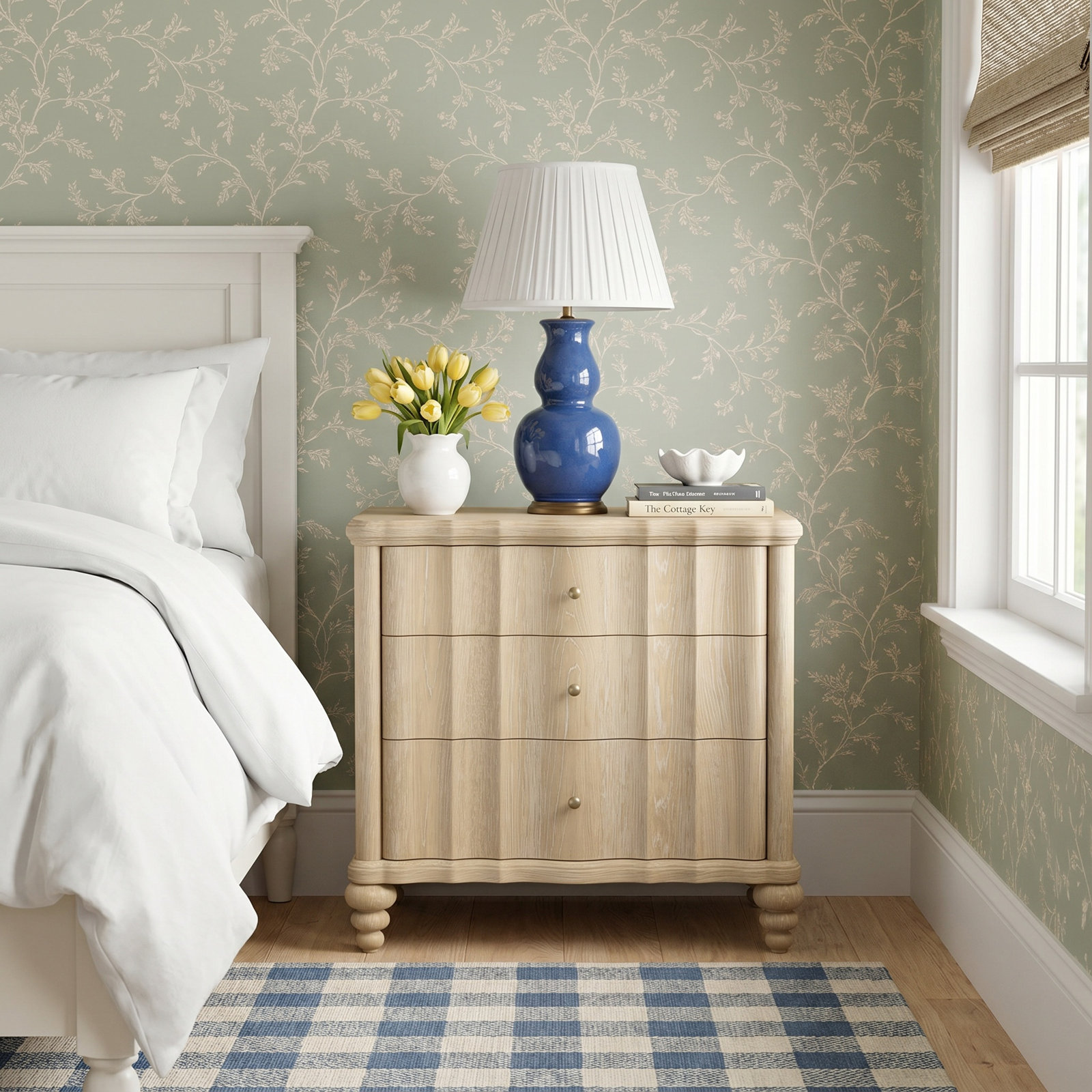Haven 3 - Drawer Nightstand, Beige