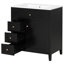 30-Inch Black Bathroom Vanity With Sink-666961632