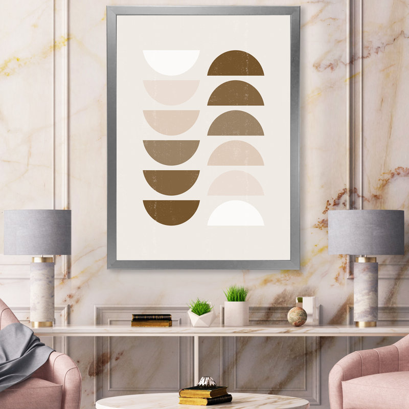 «Abstract Sun and Moon Geometrics in Terracotta II», impression sur toile, H 20 po x l 12 po x P 1,5 po
