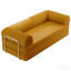 Canapé-lit compact contemporain, revêtement en velours côtelé couleur gingembre, design modulaire, en mousse, 1 pièce