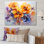 «Pansies Gilded Elegance Bouquet II», reproduction sur toile