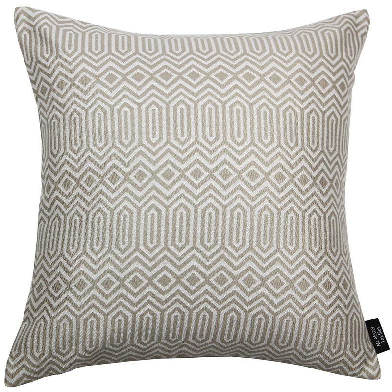 Cynthia Geometric Square Cushion Cover, 60 x 60 cm, Taupe