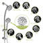 Pomme de douche à effet de pluie de 4,7 po et douche à main double 8 po, boyau, pomme de douche murale en plastique avec pomme de douche, 8 modes, glissière-120951972