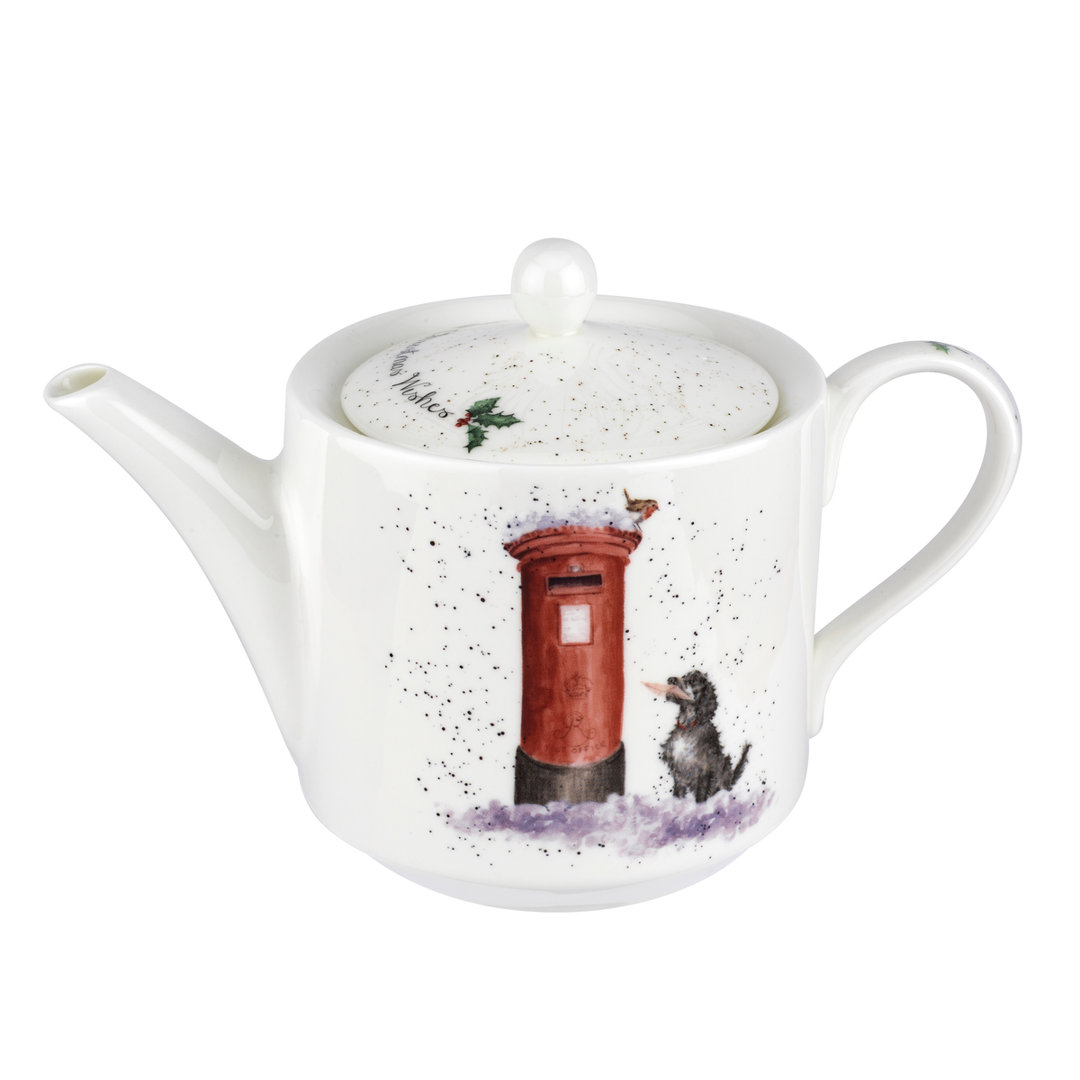 Royal Worcester Rw-Wrendale Designs Teapot 1Pt Christmas Wishes Royal Worcester