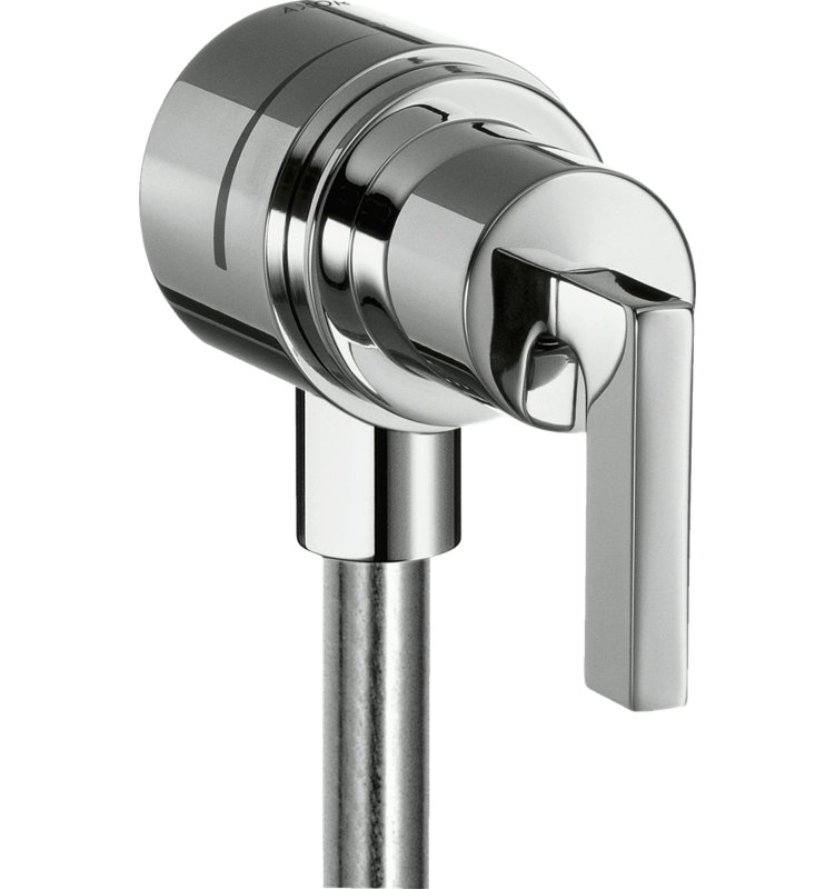 Citterio Fix Fit Wall Outlet with Lever Handle, Chrome