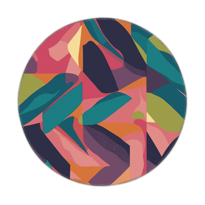 Quantum Prime Cascade Indoor And Outdoor Area Rug, Round 5'