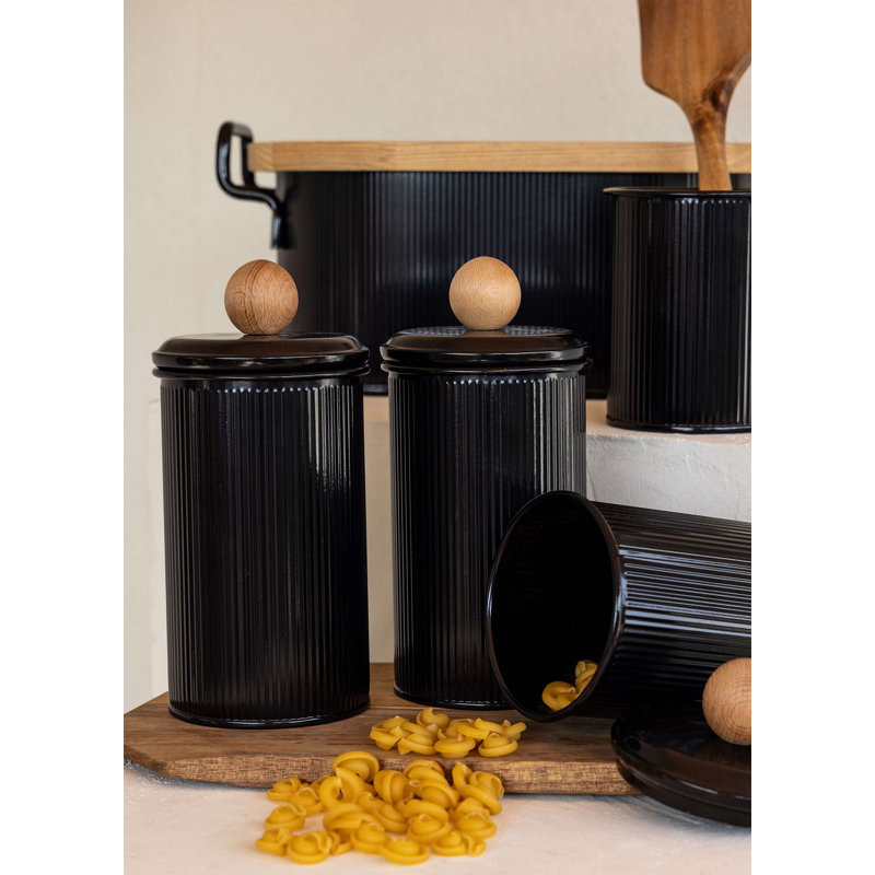 Durable Storage Box Set (3 Pieces), Black, 3.9 x 3.9 x 8.7 Inches | 100% Galvanized Steel Construction | Ideal for Organizing Home, Garage, or Office | Rust-Resistant & Long-Lasting Design