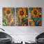 Floral Study Series CLXIV - Ensemble de toiles tendues avec châssis Premium - Prêt à être accroché-876143747