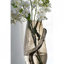 Vase à fleurs décoratif avec corps en verre texturé et pieds en métal distinctifs pour une présentation autonome