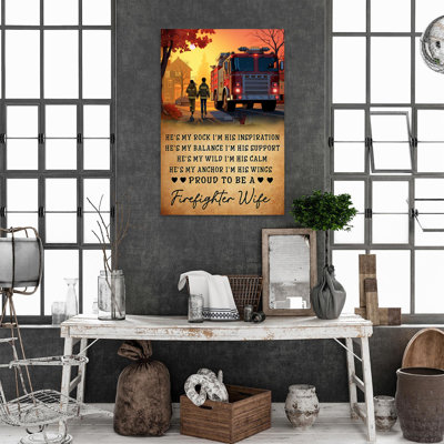 Proud To Be A Firefighter Wife - 1 pièce rectangulaire Proud To Be A Firefighter Wife