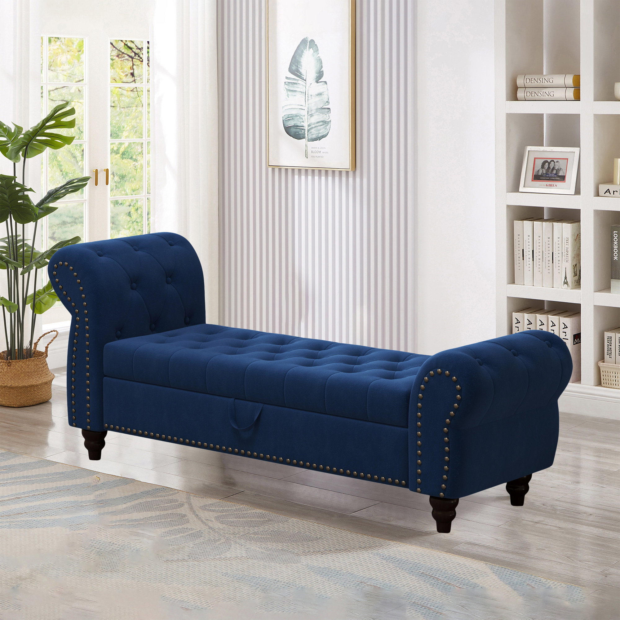 Bedroom Chaise Lounge Window Seat Seating Bedroom HOMCOM Bed End