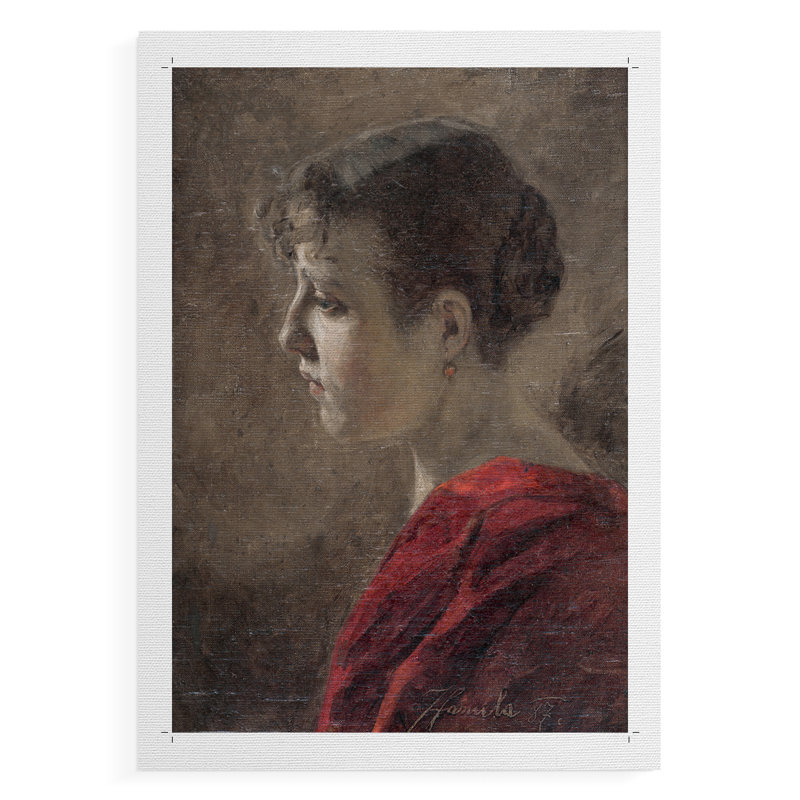 Impression de portrait rétro CXVII - reproduction de toile seulement - non encadrée, H 27 po x l 18 po