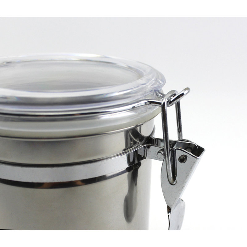 Metal Jar, 5" H x 4.75" W x 4.75" D