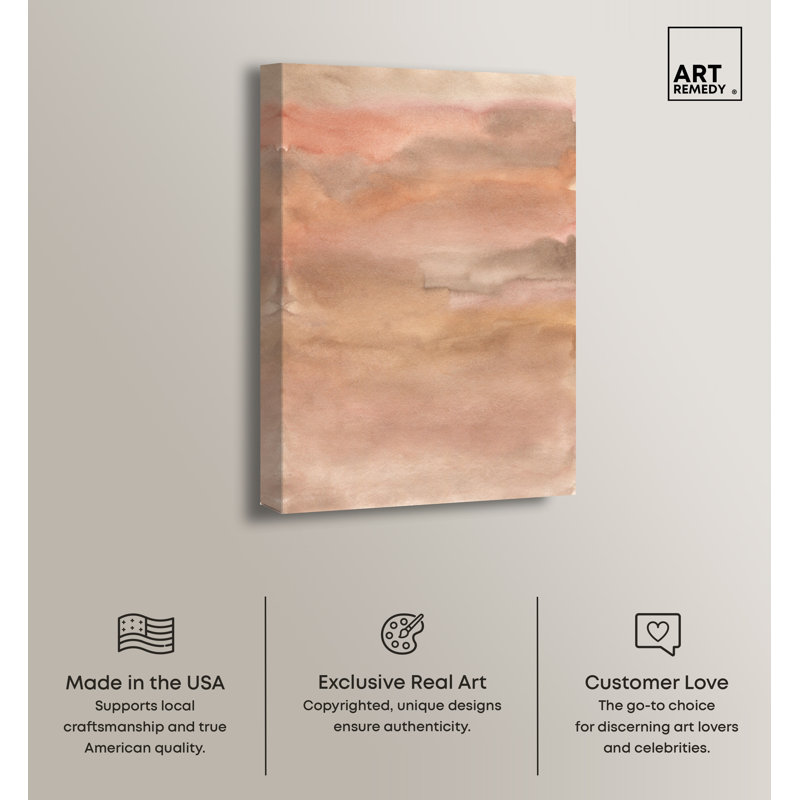Sienna Pigments Blend Boho Abstract Canvas Wall Art, 16" x 24"