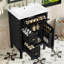  Meuble-lavabo autoportant avec tiroirs 24 po et 24 po avec lavabo, noir-133698018