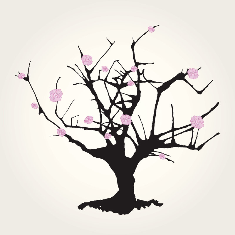 Tree In Chinese Style by Katyau, 12" H x 12" W
