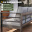 Causeuse en aluminium avec coussin-106035403-106035404