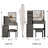 37-inch Left Bedside Vanity Table With Cushioned Stool And Large Sliding Mirror, High Capacity Storage, American Design, Black For Middle Spaces Stool, 24x22