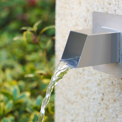 Outdoor Stainless Steel Waterfall Fountain