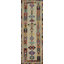 Tapis de couloir oriental géométrique en laine Kilim 5 x 18