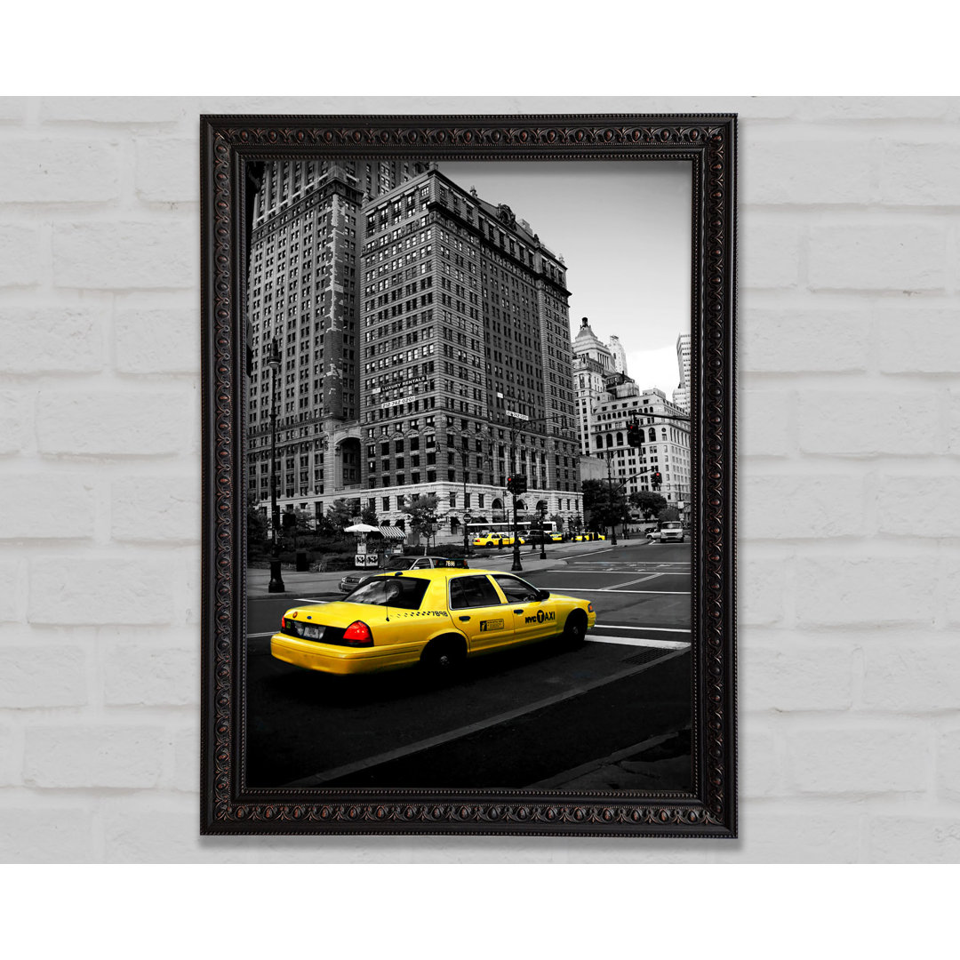 Nyc Yellow Cab Gerahmter Druck