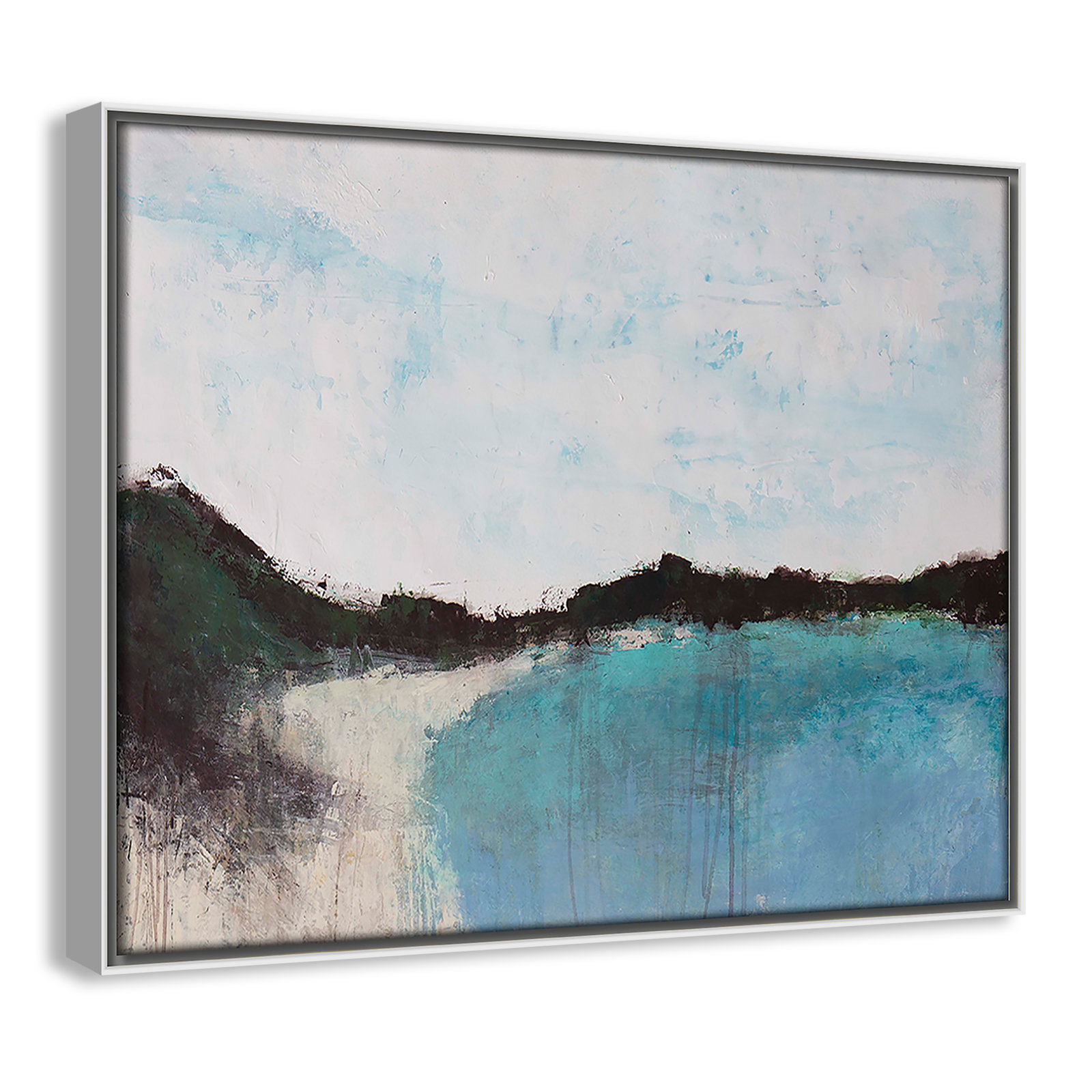 Mountainside Lakeview III by Filippo Ioco, 12.5'' H x 15.5'' W x 2'' D, White Framed