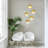 Copper 5-light Clear Glass Dimmable Pendant Light Adjustable Height