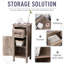 Armoire de salle de bain avec tiroir et tablette réglable, tablette de style rétro au fini bois rétro