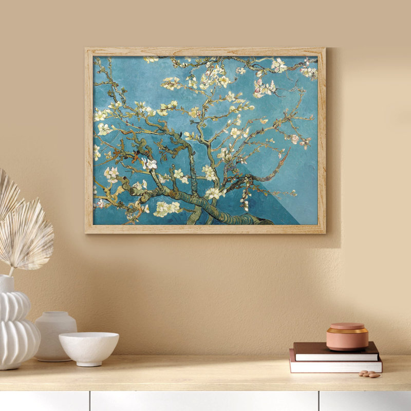 «Pastel Cherry Blossom Almond Blossom» sur papier, Naturel, H 12 po x l 16 po