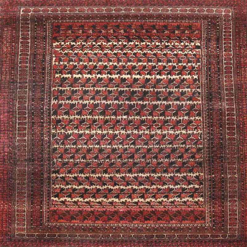 Oriental Indoor Rug, Square 5'