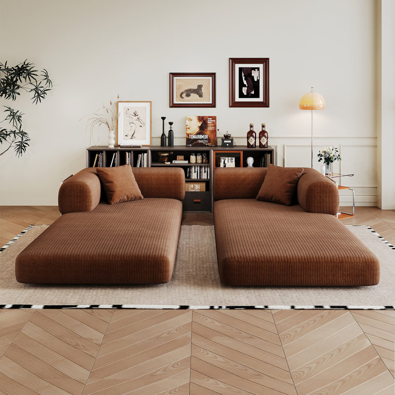 78.8" Compression Sofa, Brown