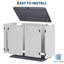 Outdoor Resin Storage Cabinet for Patio Tools, 35 Cu Ft Waterproof Box for Trash Cans