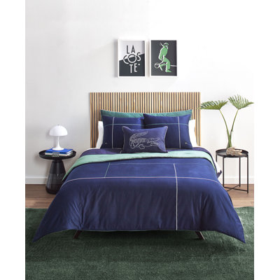 Lacoste Court Lines Comforter Set, Navy