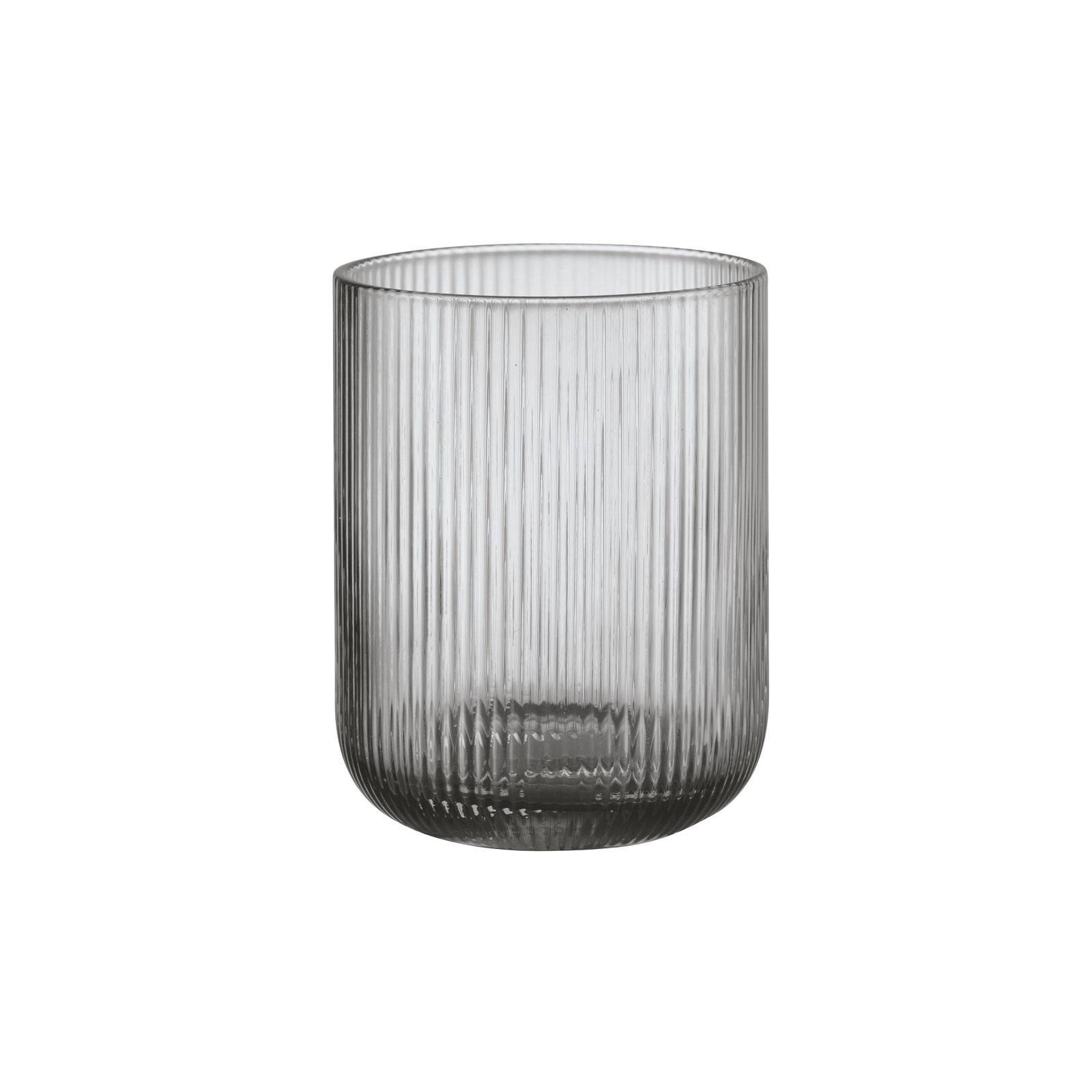 VEN Glass Tabletop Hurricane, 4.7" H x 3.7" W x 3.7" D, Smoke