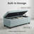 Willow 49.75" Modern Upholstered Storage Ottoman Bench with Wooden Legs & Tufted Design-129155613-129155614