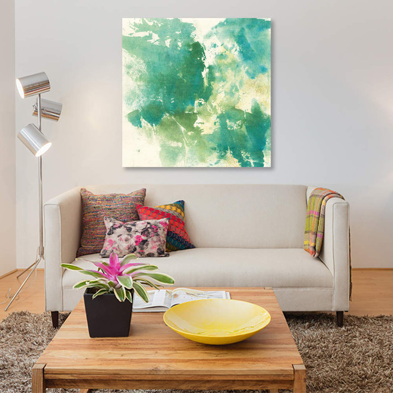 « mossy rock i », impression sur toile, H 18 po x l 18 po x P 1,5 po, Toile tendue, Pas de tapis