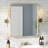 Aluminum Framed Rounded Rectangle Mirror, Wall Mounted Bathroom Vanity Mirror, Modern Horizontal/Vertical Entryway Wall Mirror-811529148-811529133