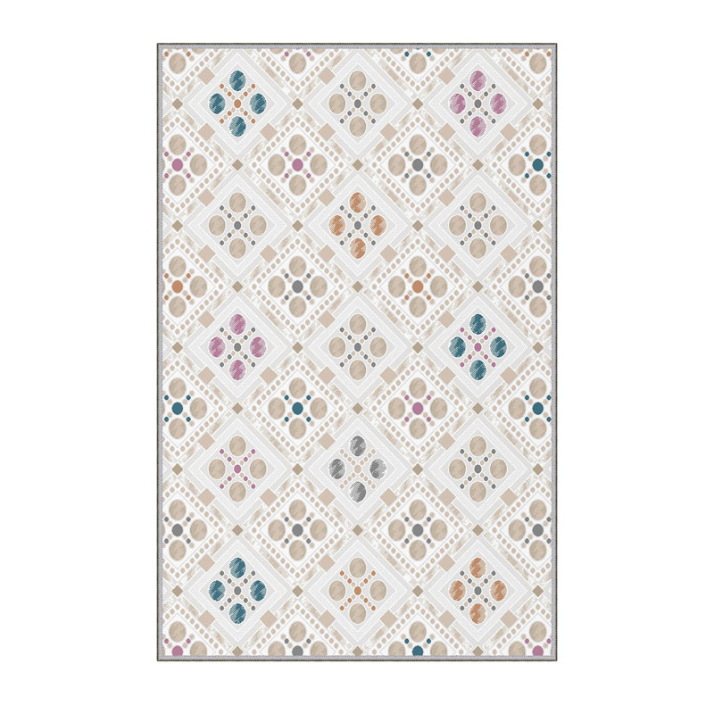 Soft Hall Carpet (2.6 x 4.9 ft), 100% Polyester, 0.3 in Pile Height | Antibacterial, Non-Slip Underside, 650 g/m² | Machine Washable, 3D Digital Print | Perfect for Living Room, Entryway & Bedroom Décor