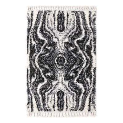 Tapis ikat gris Mitzy