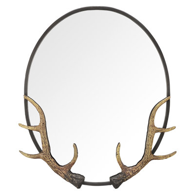 Antler Oval Wall Mirror