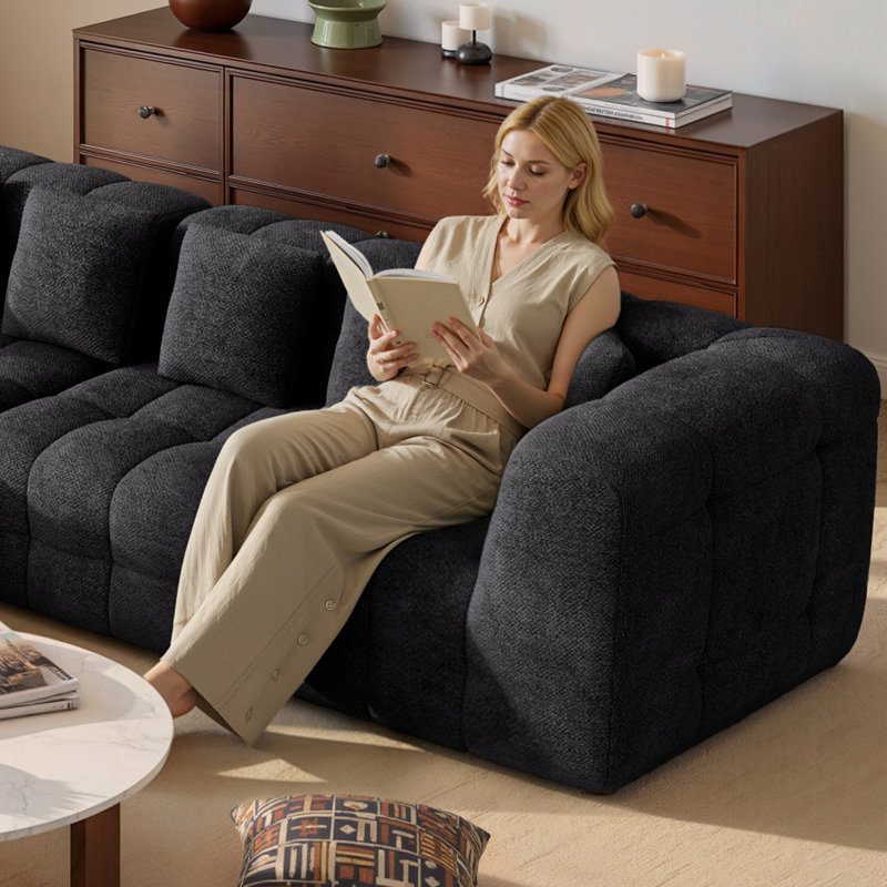 Canapé modulaire Modern, Polyester noir